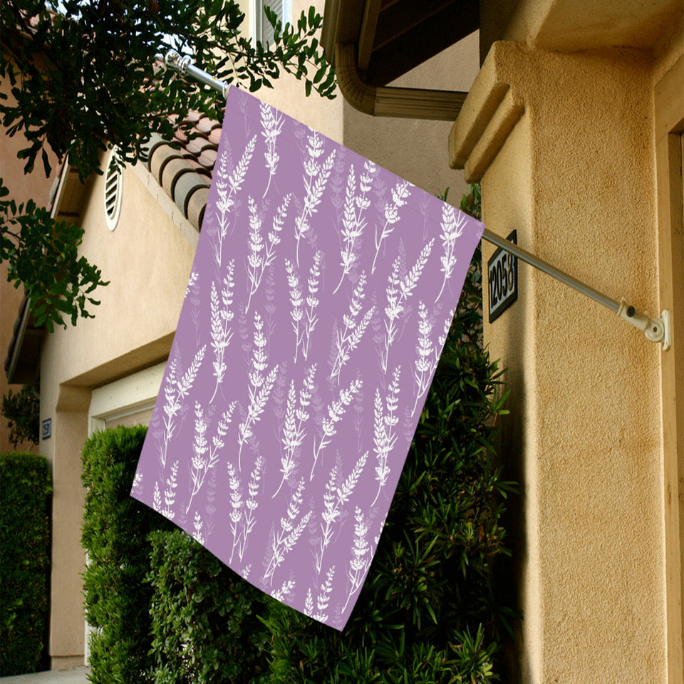 Lavender flowers purple pattern House Flag Garden Flag