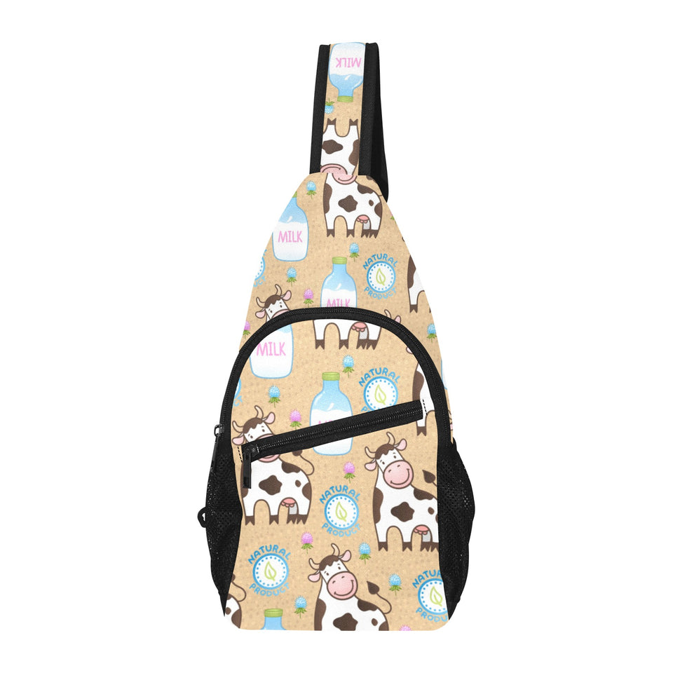 Cow bottle of milk pattern All Over Print Chest Bag