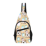 Cow bottle of milk pattern All Over Print Chest Bag