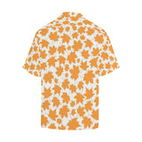 Orange Maple Leaf pattern Men's All Over Print Hawaiian Shirt