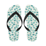 Green ginkgo leaves pattern Unisex Flip Flops