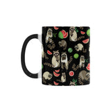 Raccoon watermelon pattern Morphing Mug Heat Changing Mug