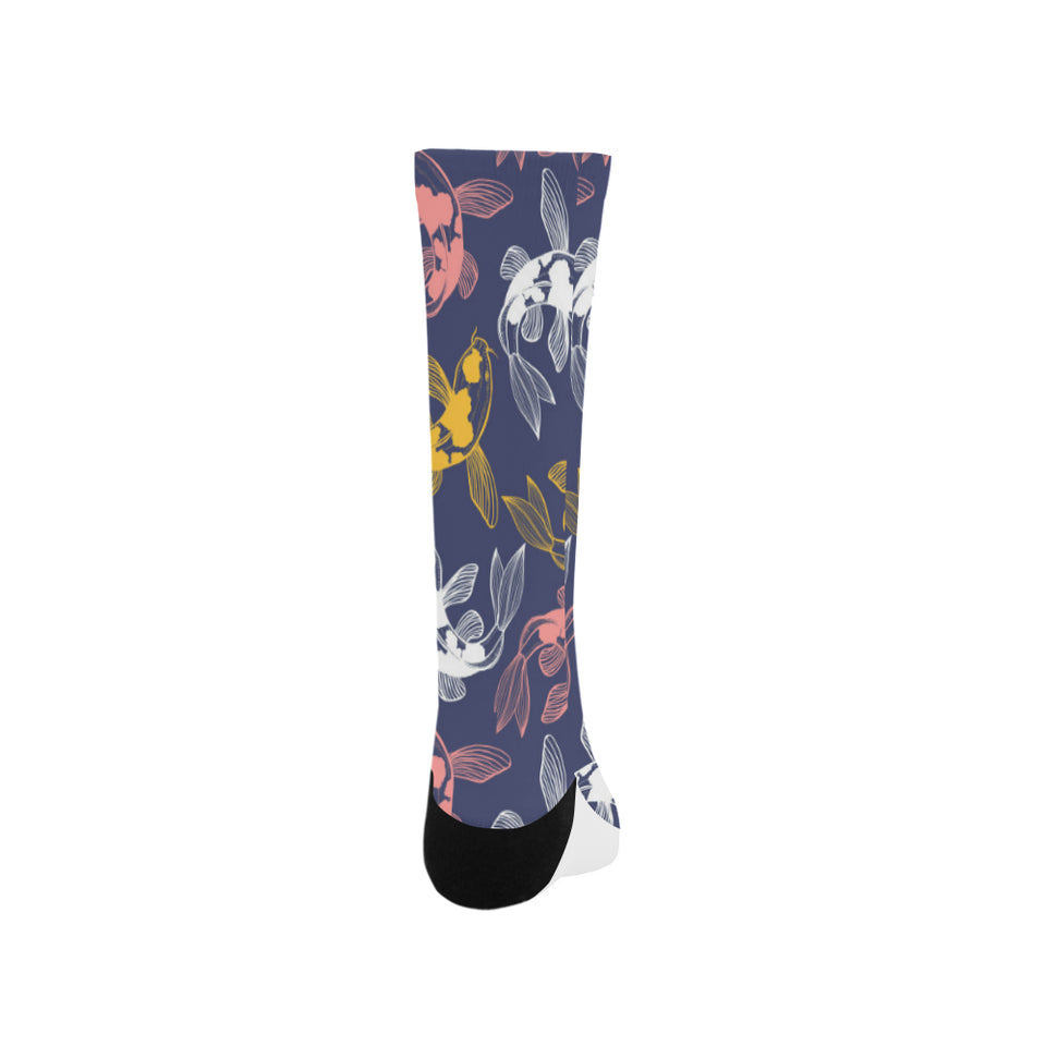 Koi Fish Carp Fish pattern Crew Socks
