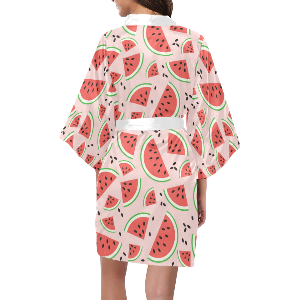 Watermelon pattern Women's Short Kimono Robe