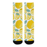 lemon design pattern Crew Socks