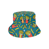 French fries red paper box pattern Unisex Bucket Hat