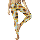 Watercolor papaya pattern Women's Legging Fulfilled In US