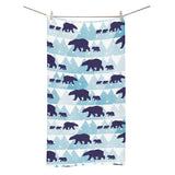 polar bear winter snow pattern Bath Towel