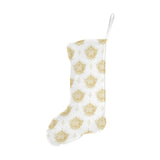 Gold Ornamental lotue waterlily symbol pattern Christmas Stocking