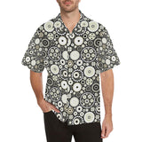 Gear Pattern Print Design 02 Men's All Over Print Hawaiian Shirt (Model T58)