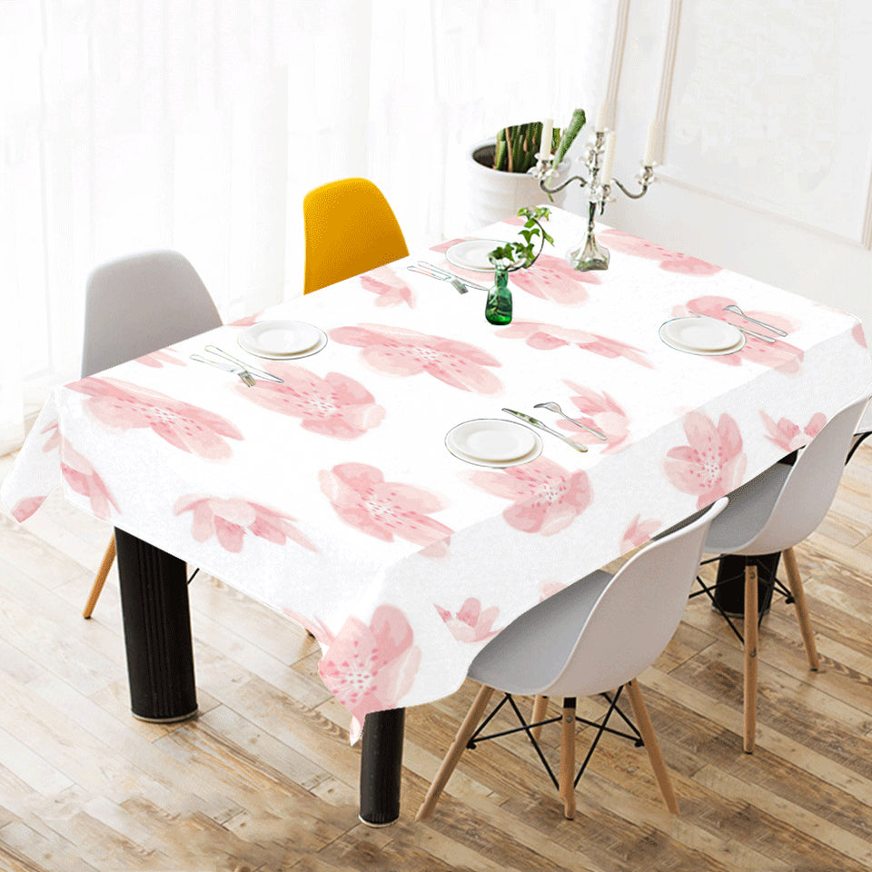 Pink sakura cherry blossom pattern Tablecloth