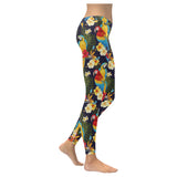 Colorful parrot flower pattern Women's Legging Fulfilled In US