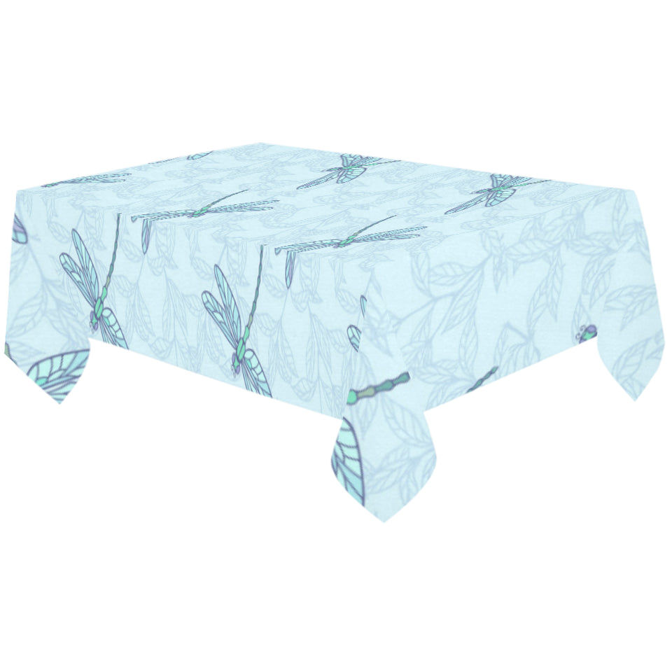 Dragonfly pattern blue background Tablecloth