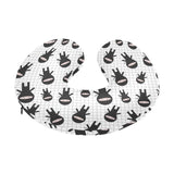 Ninja pattern plaid background U-Shaped Travel Neck Pillow
