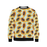 Watercolor papaya pattern Men's Crew Neck Sweatshirt