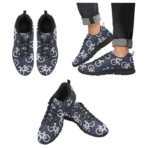 Bicycle Pattern Print Design 03 Men's Breathable Sneakers ( Model 055)