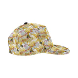 Cool Bee honeycomb leaves pattern All Over Print Snapback Cap