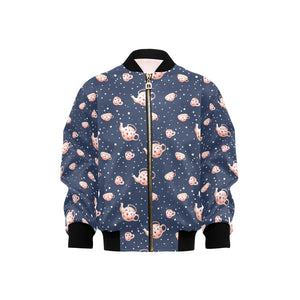 Tea pots Pattern Print Design 04 Kids' Boys' Girls' Bomber Jacket