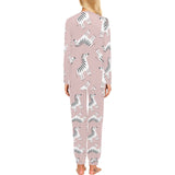 Cute zebra pattern Women's All Over Print Pajama Set