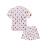 Yorkshire Terrier Pattern Print Design 02 Kids' Boys' Girls' V-Neck Short Pajama Set