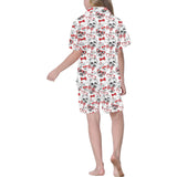 Yorkshire Terrier Pattern Print Design 04 Kids' Boys' Girls' V-Neck Short Pajama Set