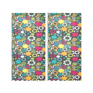 Gear Pattern Print Design 03 Gauze Curtain