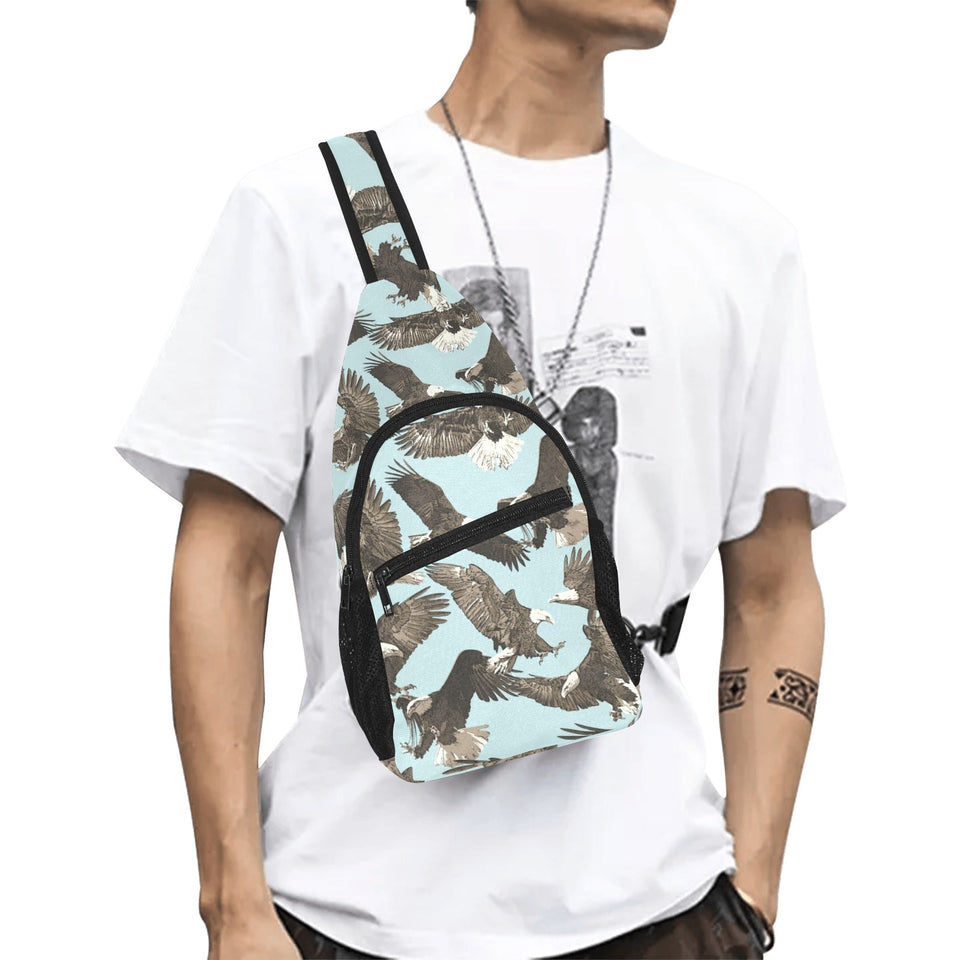 Eagle Pattern Print Design 01 All Over Print Chest Bag