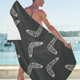 Hand drawn boomerang Australian aboriginal ornamen Beach Towel
