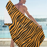 Bengal tigers skin print pattern background Beach Towel