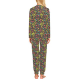 Music Notes Pattern Print Design 05 Women's All Over Print Pajama Set