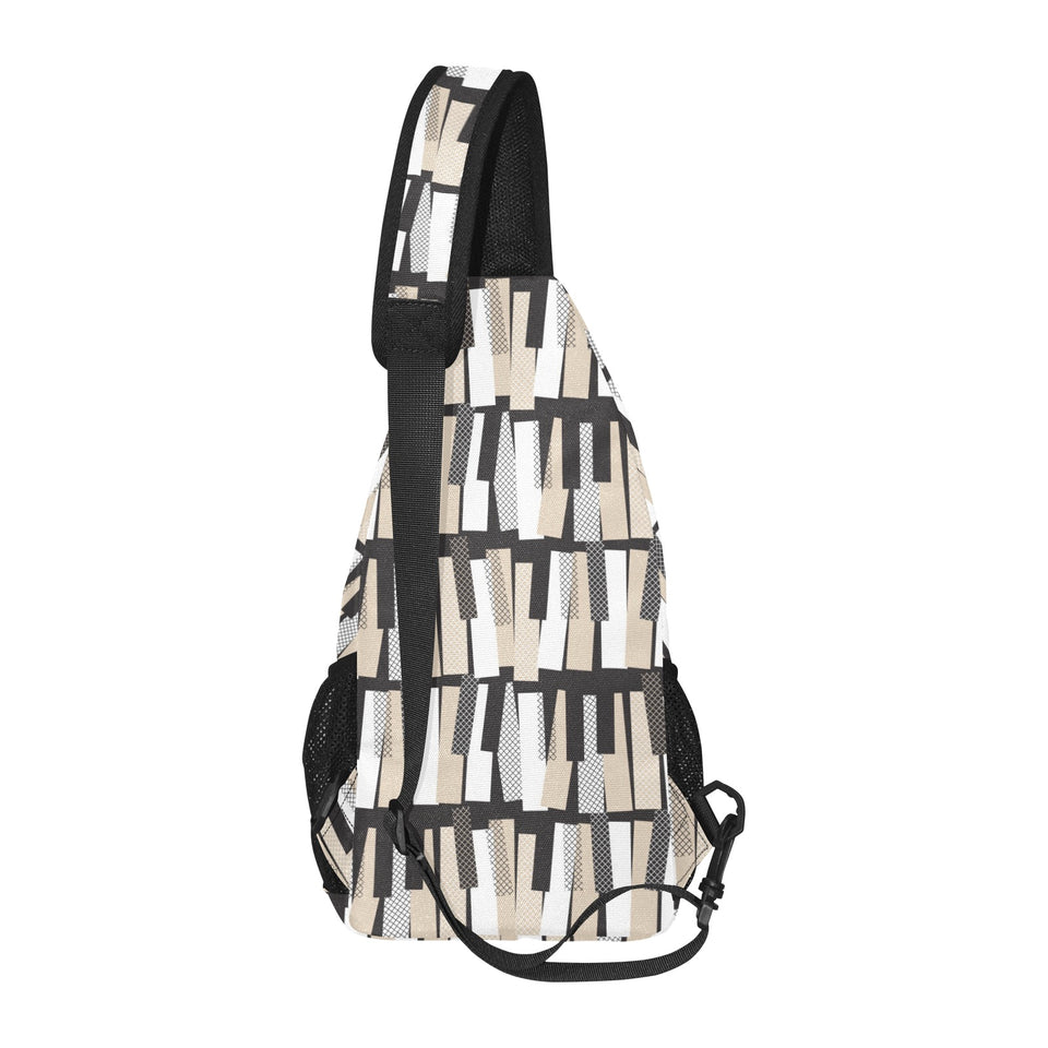 Piano Pattern Print Design 04 All Over Print Chest Bag