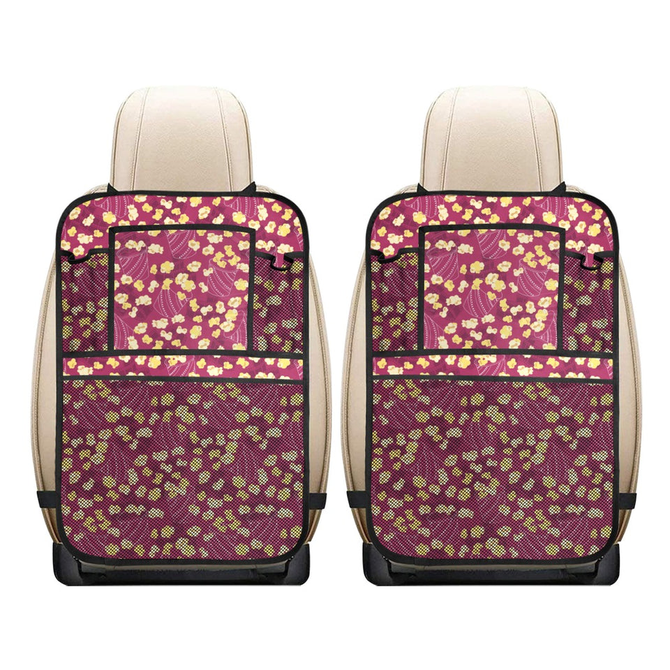 Popcorn Pattern Print Design 02 Car Seat Back Organizer