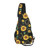 sunflower golden polygonal shapes All Over Print Chest Bag