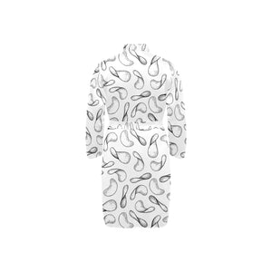 Potato Chips Pattern Print Design 04 Men's Long Sleeve Belted Night Robe
