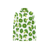 Cute broccoli pattern Women's Long Sleeve Polo Shirt