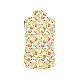 Pancake Pattern Print Design 02 Women's Padded Vest