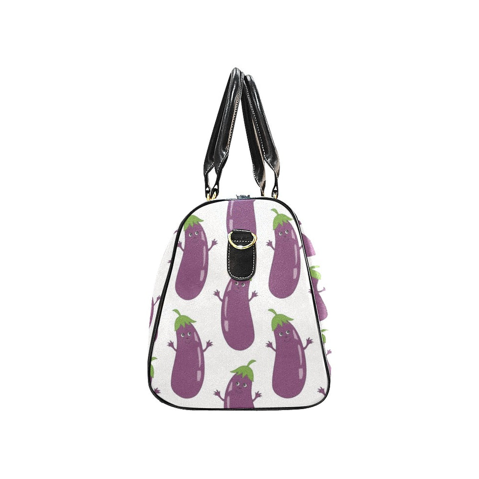Eggplant Pattern Print Design 01 Travel Bag