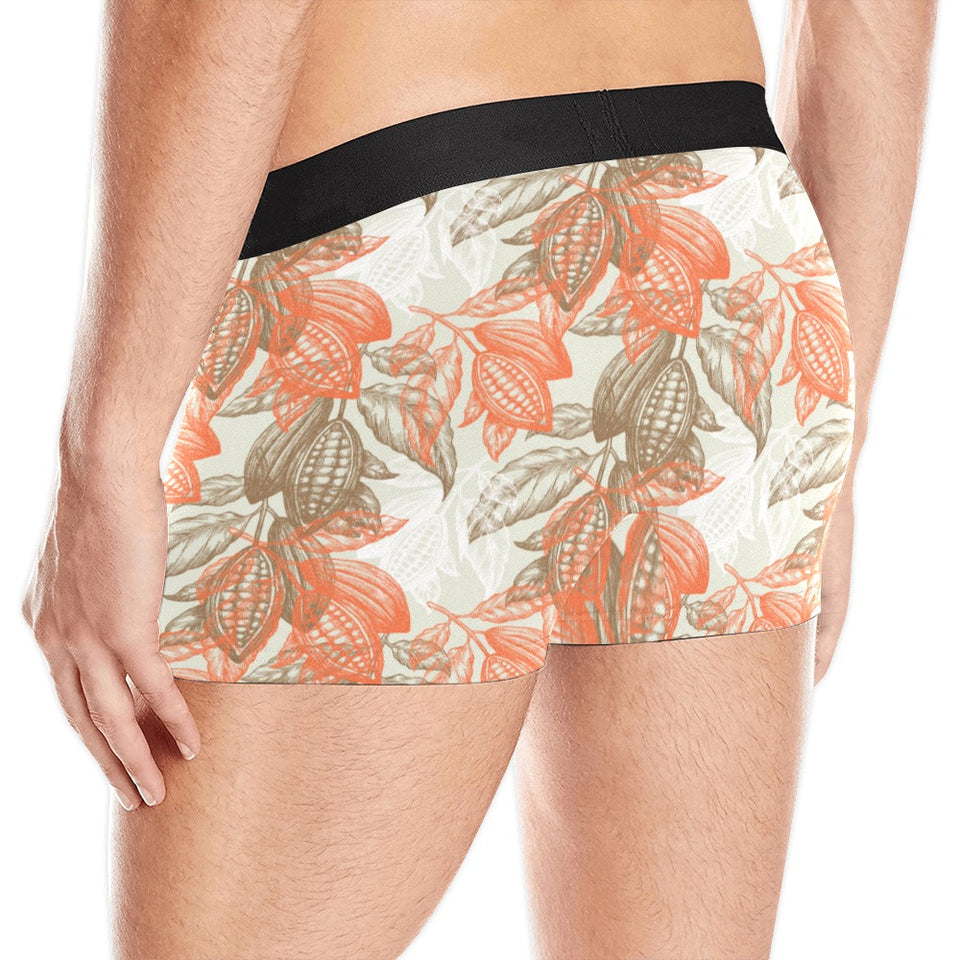 Cocoa beans Cocoa tree pattern Men's All Over Print Boxer Briefs Men's Underwear