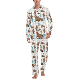 sea lion Seals jellyfish pattern Men's Long Pajama Set