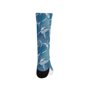 Shark hand drawn Crew Socks