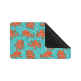 Octopus turquoise background Doormat