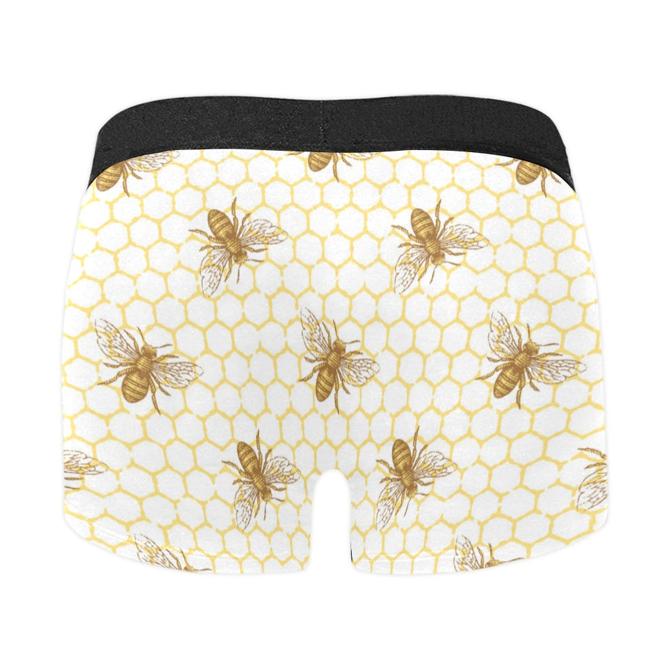 Bee honeycomb seamless design pattern Men's All Over Print Boxer Briefs Men's Underwear