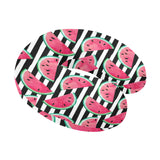 Watercolor paint textured watermelon pieces U-Shaped Travel Neck Pillow