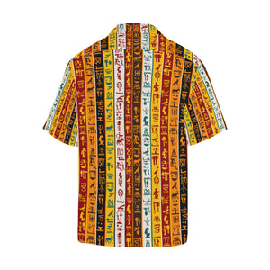 Egypt Hieroglyphics Pattern Print Design 01 Men's All Over Print Hawaiian Shirt (Model T58)