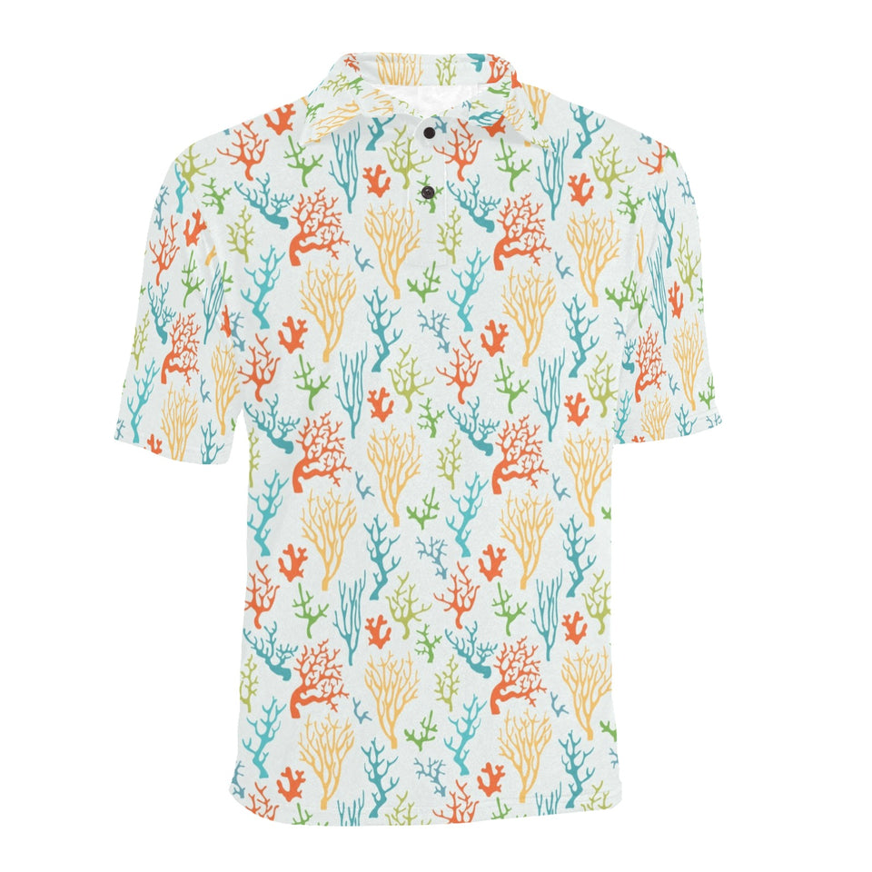 Coral Reef Pattern Print Design 02 Men's All Over Print Polo Shirt