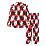 Dice Pattern Print Design 02 Women's Long Pajama Set