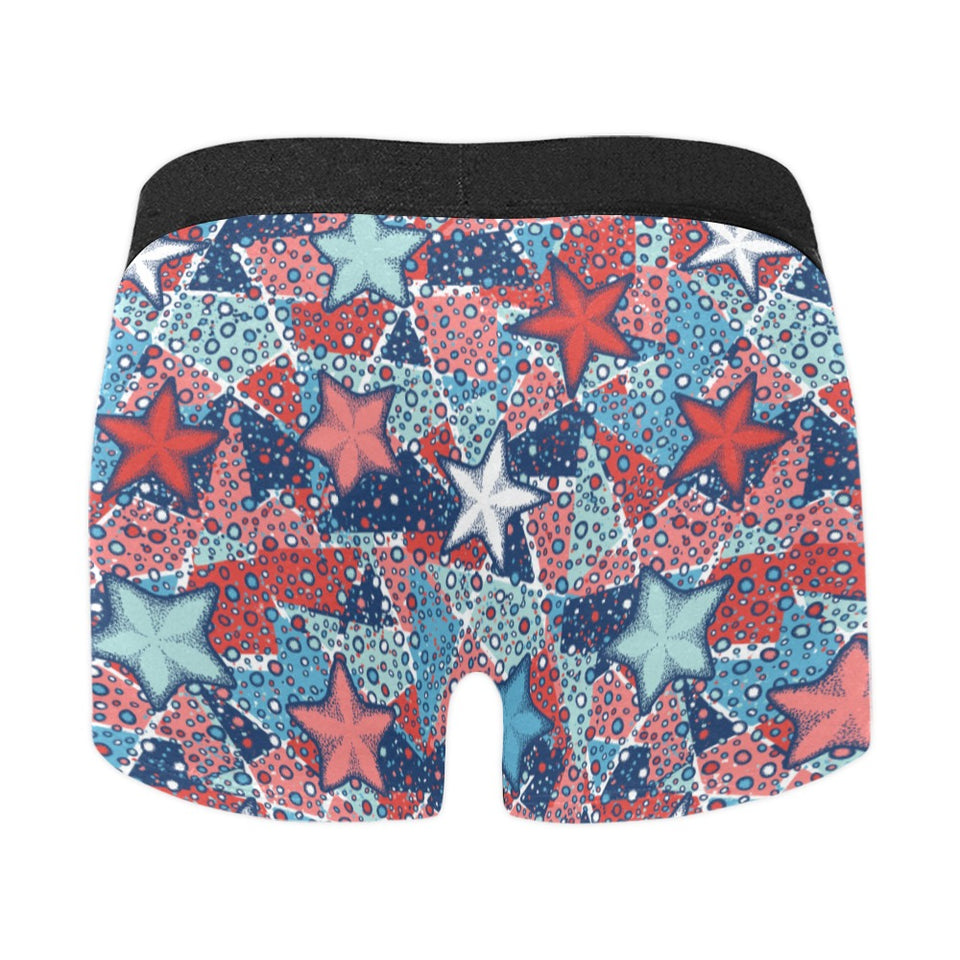 Hand drawn colorful starfish Men's All Over Print Boxer Briefs Men's Underwear