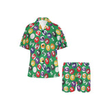 Billiard Ball Pattern Print Design 02 Women's V-Neck Short Pajama Set