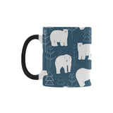 polar bear mother her child pattern Morphing Mug Heat Changing Mug