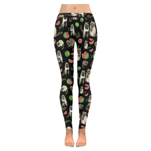 Raccoon watermelon pattern Women's Legging Fulfilled In US
